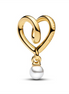 Pandora Wrapped Heart Gold-Plated Charm