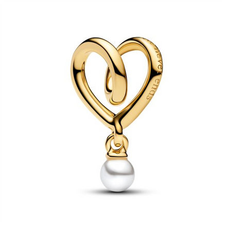 Pandora Wrapped Heart Gold-Plated Charm