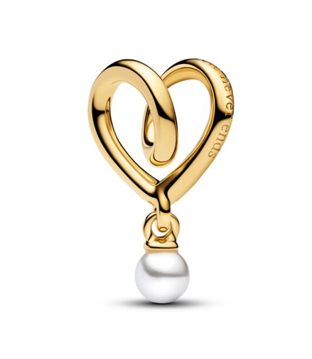 Pandora Wrapped Heart Gold-Plated Charm