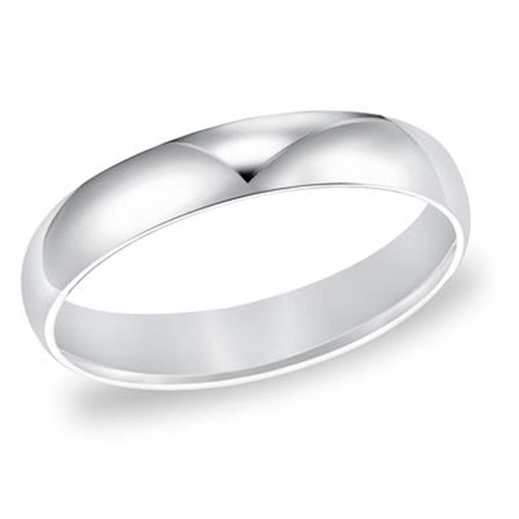 Goldman 14K White Gold 5MM Low Dome Comfort Fit Wedding Band Size 11
