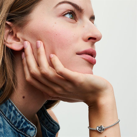 Pandora Moments Radiant Heart & Floating Stone Charm