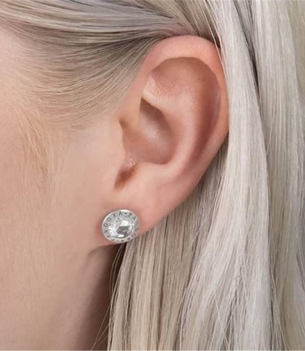 Pandora Signature Radiant Pandora Logo Stud Earrings