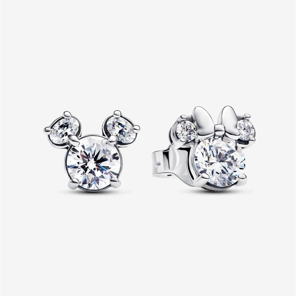 Pandora Disney Mickey Mouse & Minnie Mouse Sparkling Stud Earrings