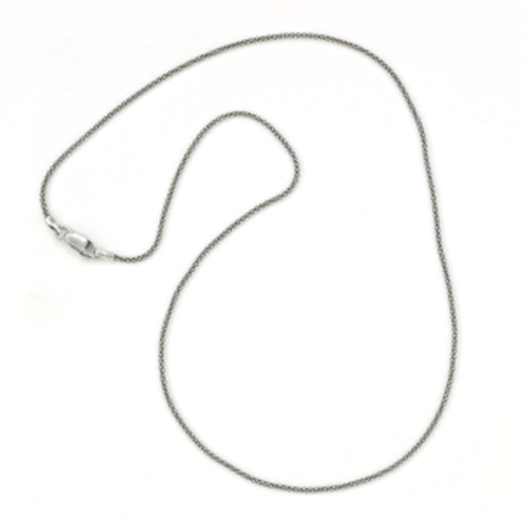 20" Popcorn Chain 1.4Mm Sterling Silver Oxidized Pop Corn Chain