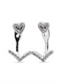 Pandora Timeless Sparkling Wishbone Heart Stud Earrings
