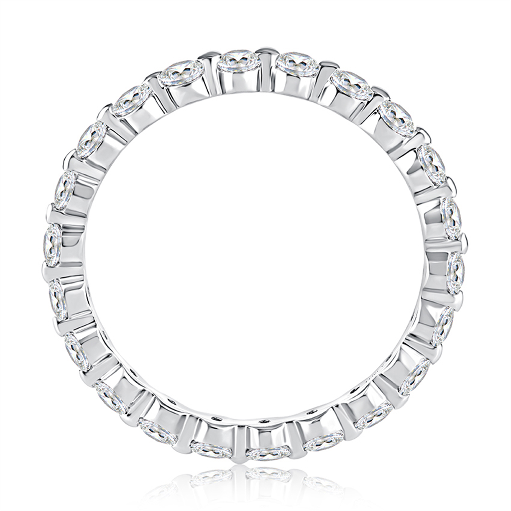 A.JAFFE 14K White Gold Eternity Wedding Band