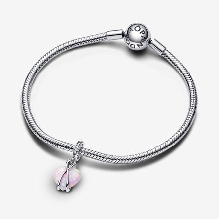 Pandora Moments Mom Opalescent Heart Dangle Charm