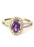 14Ky .35Ct Diamond .78Ct Amethyst Ring