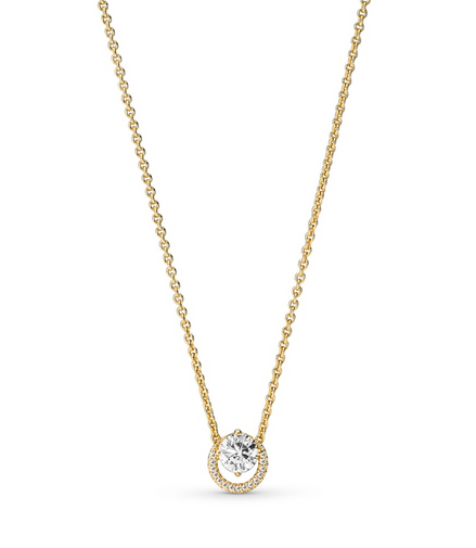 Pandora Timeless Sparkling Round Halo Pendant Collier Necklace