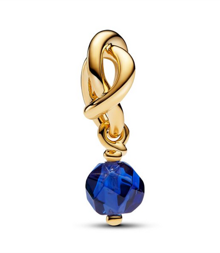 Pandora Moments September Birthstone Faceted Blue Eternity Circle Dangle Charm
