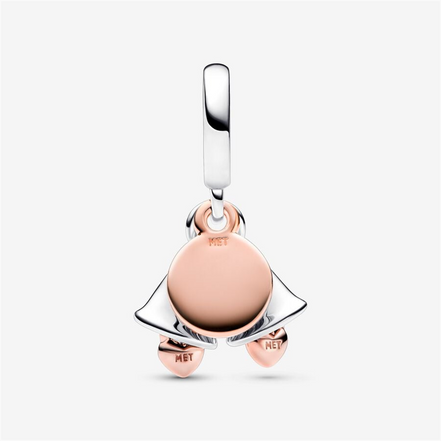 Pandora Moments Two-Tone  Wedding Bells Double Dangle