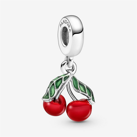 Pandora Moments Asymmetrical Cherry Fruit Dangle Charm