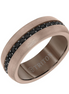 Triton Brown Tungsten and Black Sapphire Eternity Band Size 10
