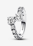 Pandora Timeless Sparkling Overlapping Band Ring Size 6