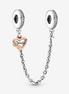 Pandora Moments Family Heart Safety Chain Charm