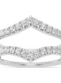 14K White Gold 0.50 CTW Diamond V-Shape Contour Jacket Enhancer Band