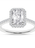 Revelation 14K Gold  2.25 CTW Radiant-Cut Lab Grown Diamond Halo Engagement Ring