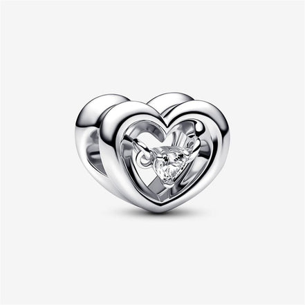 Pandora Moments Radiant Heart & Floating Stone Charm