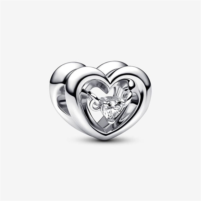 Pandora Moments Radiant Heart & Floating Stone Charm