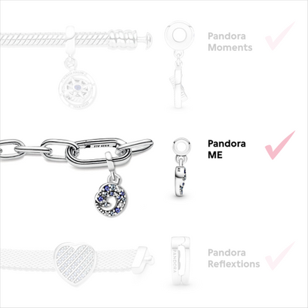 Pandora ME Blue Chakra Heart Mini Dangle Charm