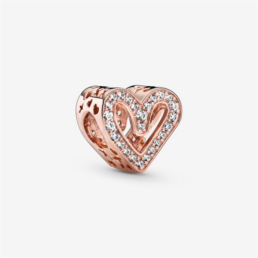 Pandora Moments Sparkling Freehand Heart Charm