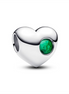 Pandora Engravable Green Stone Heart Charm