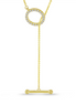 Brevani Ladies 14K Yellow Gold Diamond Toggle Lariat Necklace