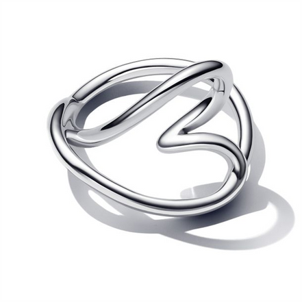 Pandora Essence Organically Heart Shaped Silver Ring Size 7