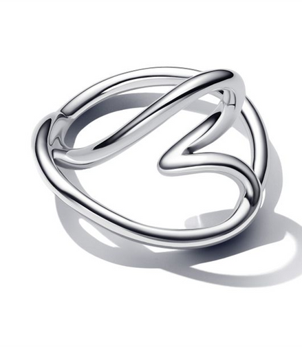 Pandora Essence Organically Heart Shaped Silver Ring Size 7