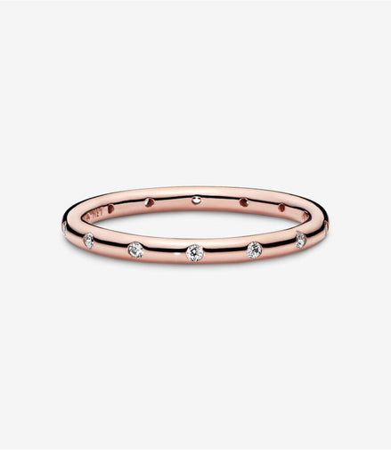 Pandora Timeless Simple Sparkling Band Ring Size 7