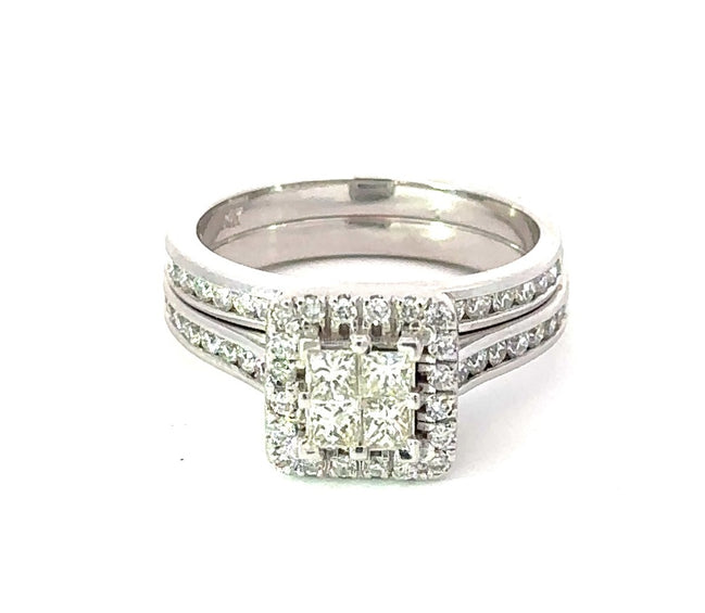 Diamond Engagement Ring Set 1.20ctw