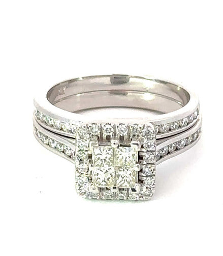 Diamond Engagement Ring Set 1.20ctw