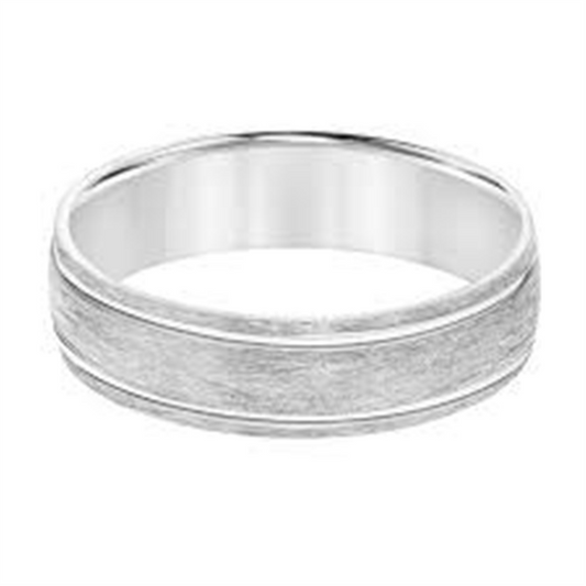 Men's 14k White Gold Comfort Fit Wedding Band