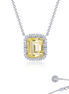 Lafonn 6.66 CTW Simulated Diamond Emerald Cut Halo Necklace