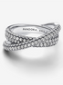 Pandora Timeless Pavé Crossover Dual Band Ring Size 7.5