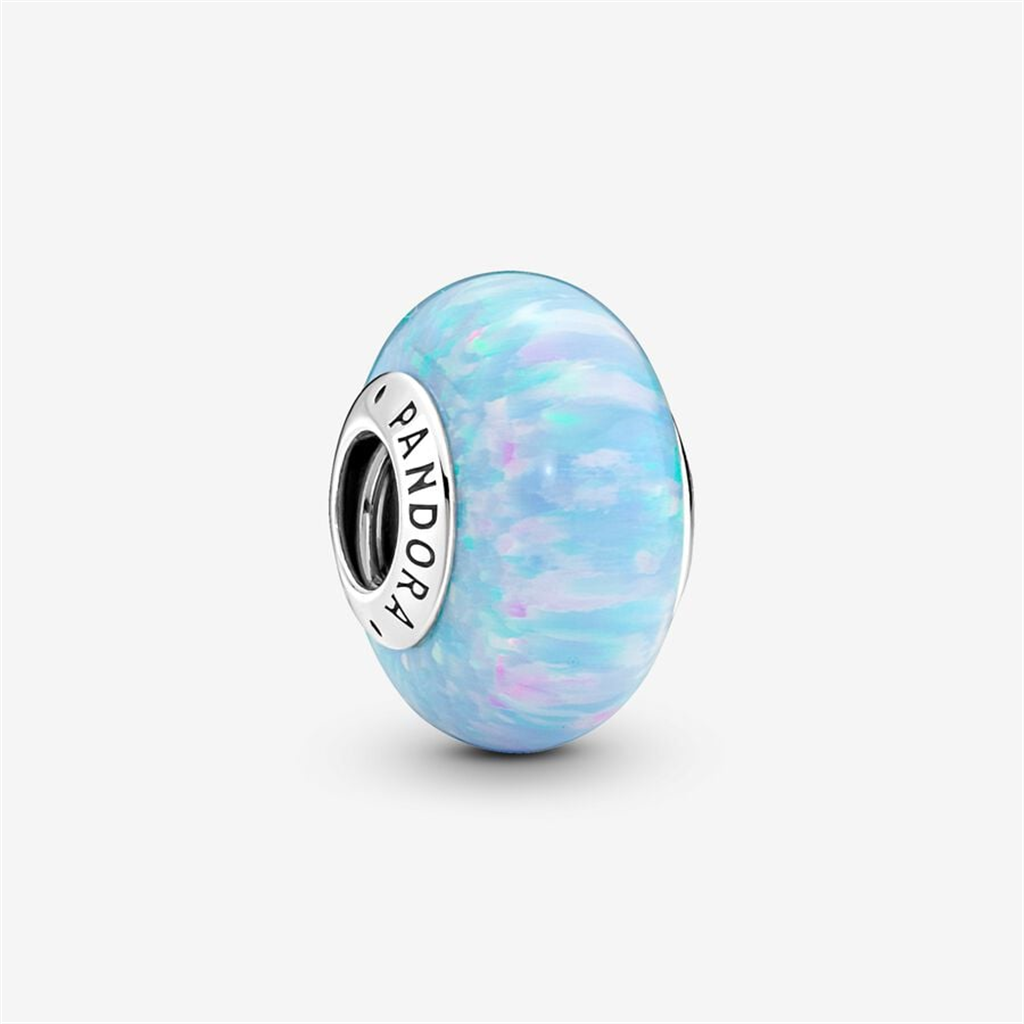 Pandora Moments Opalescent Ocean Blue Murano Charm