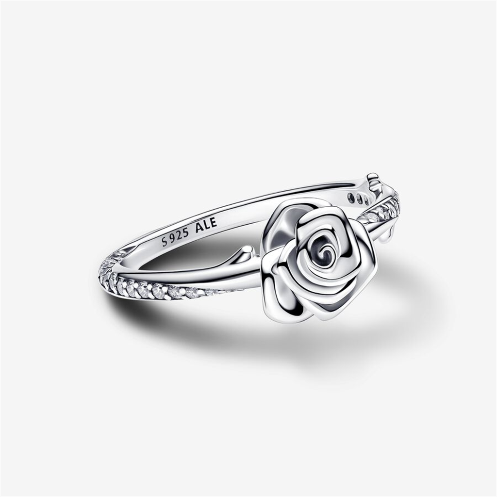 Pandora Moments Rose In Bloom Ring Size 7.5