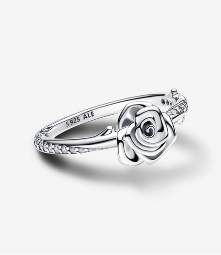 Pandora Moments Rose In Bloom Ring Size 7.5