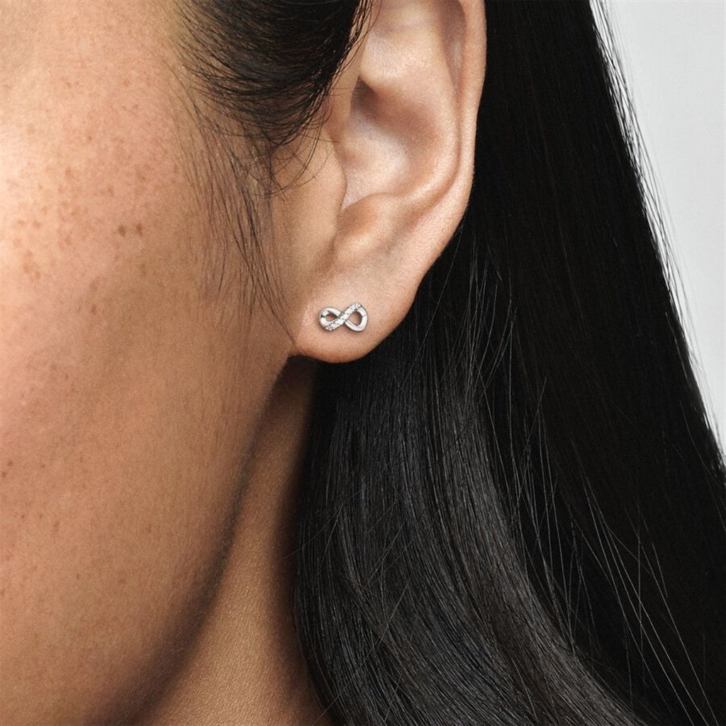 Pandora Moments Sparkling Infinity Stud Earrings