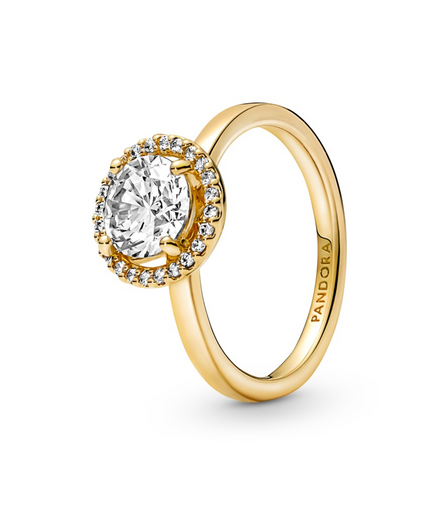 Pandora Timeless Sparkling Round Halo Ring Size 4.5