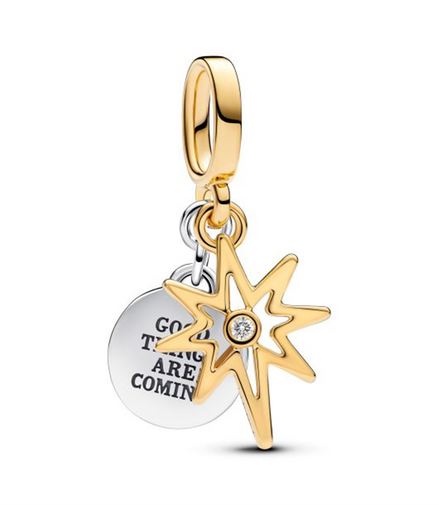 Pandora Moments Engravable North Star Lab-grown Diamond Dangle Charm