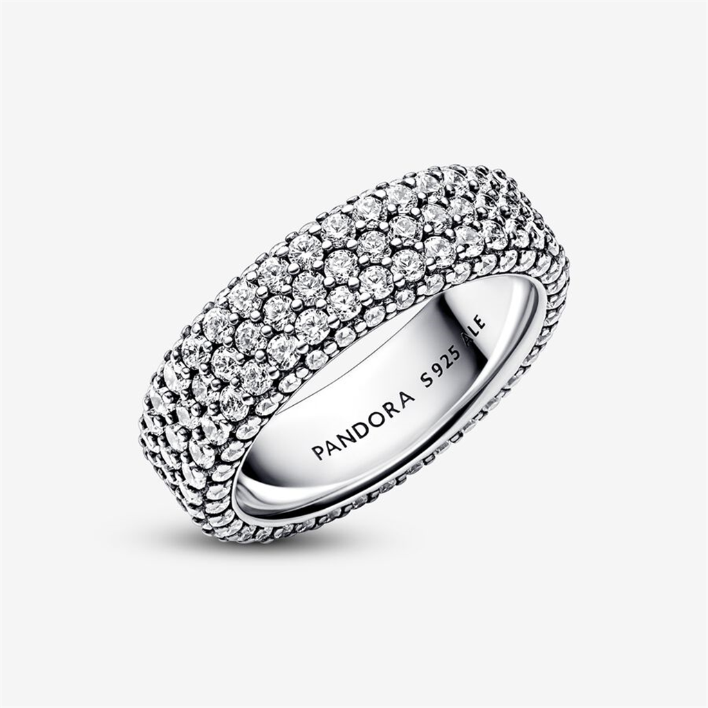 Pandora Timeless Pavé Triple-Row Ring Size 7