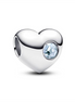Pandora Engravable Sea Aqua Blue Stone Heart Charm
