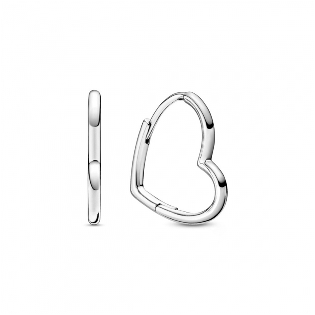 Pandora Moments Small Asymmetrical Heart Hoop Earrings