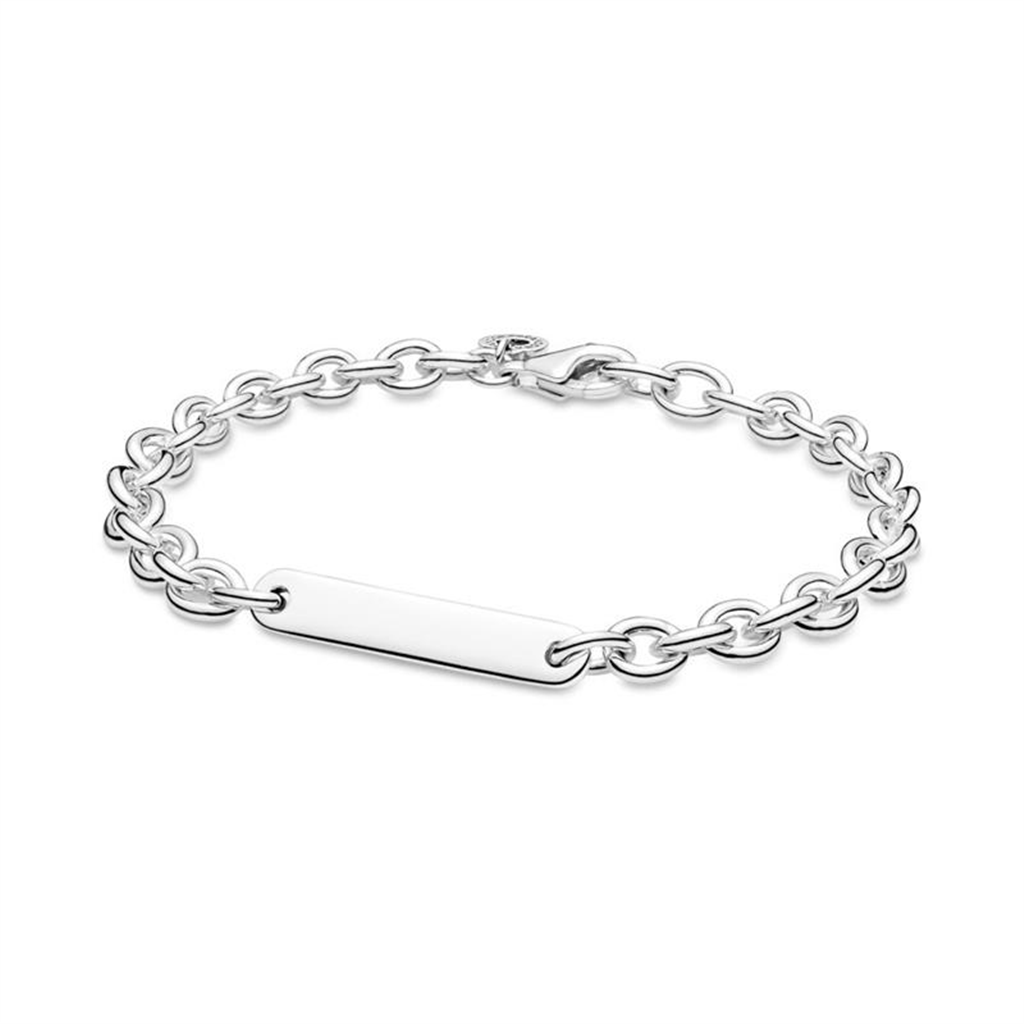 Engravable Bar Link Bracelet Size 20