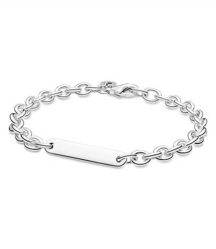 Engravable Bar Link Bracelet Size 20