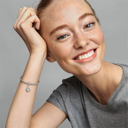 Pandora Moments Sparkling Pet Paw Print Dangle Charm