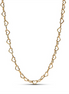 Pandora Essence Linked Hearts Gold-Plated Collier Necklace 45 cm