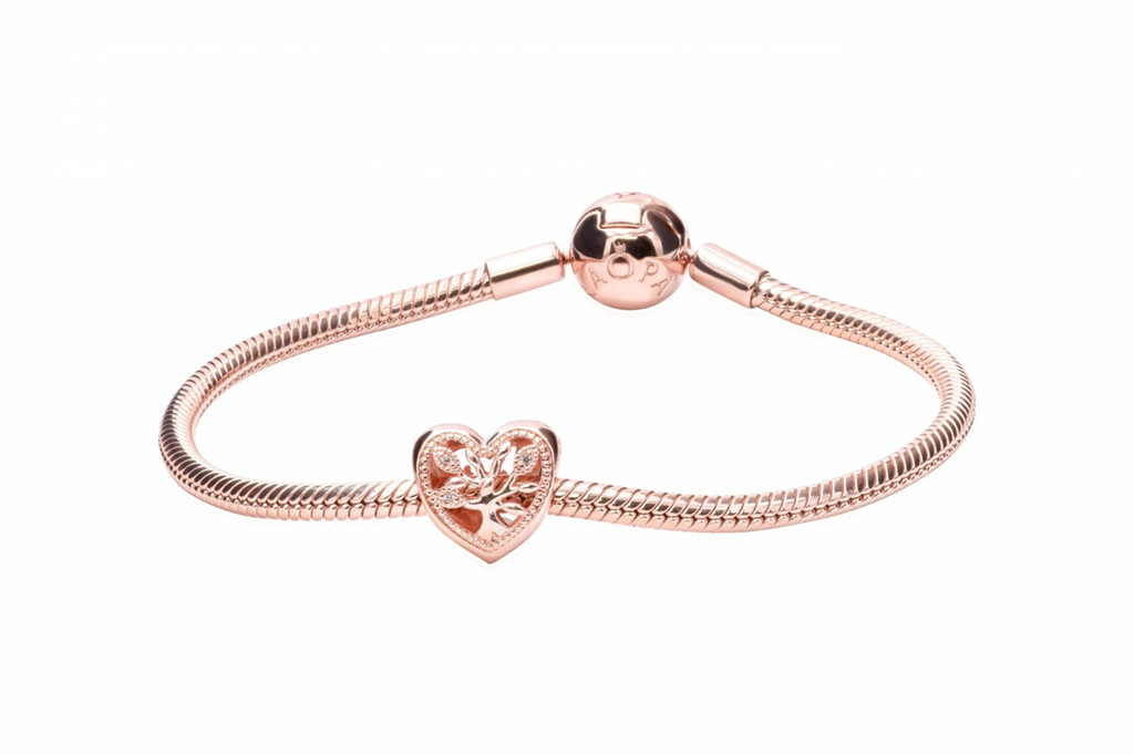 Pandora Rose Family Tree Heart Bracelet Gift Set  Size 19