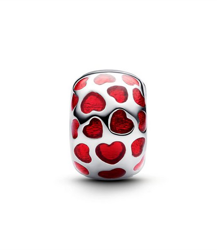 Pandora Moments Hearts Round Clip Charm